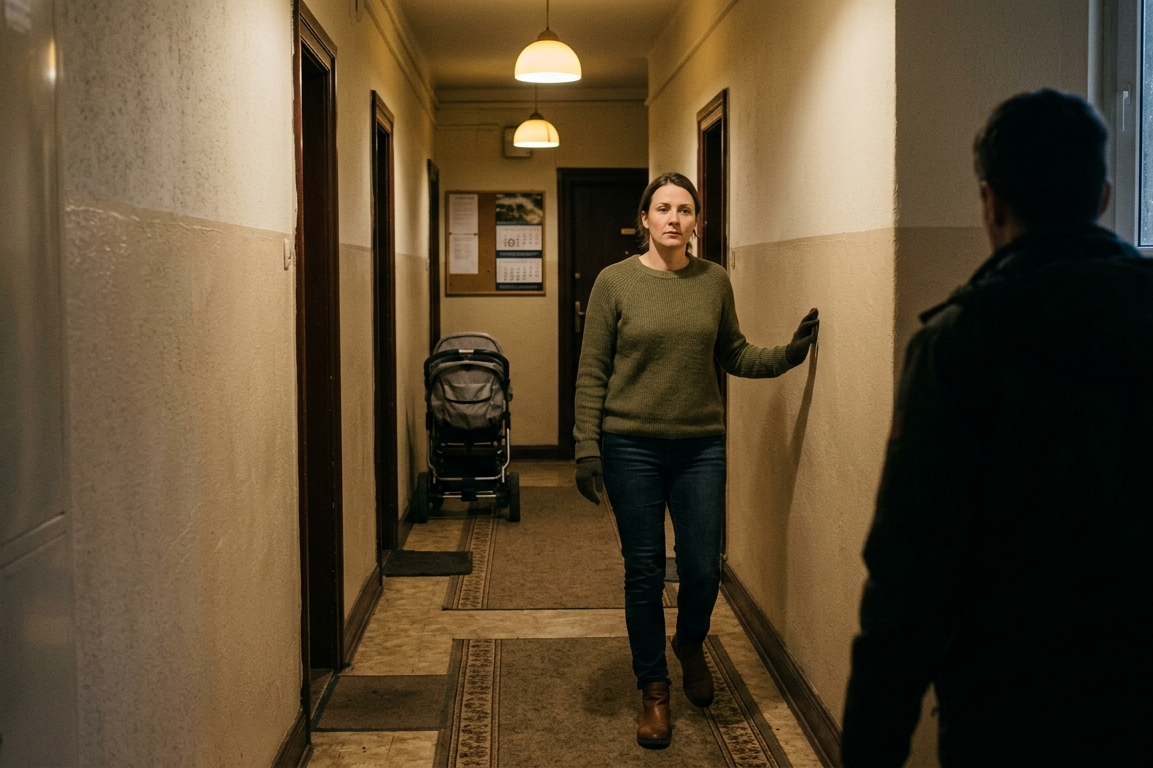 femme qui adapte sa posture et son espace selon la présence des autres par hypervigilance
